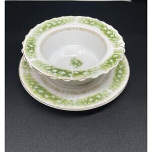 Vintage 1930-1935 Marked C.T. Germany Lily of Valley Bowl and Saucer. See Desc